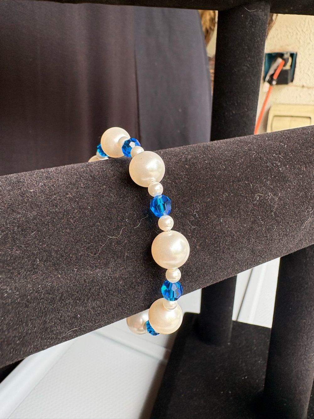 Touchstone Blue Gatsby Bracelet - Elegant Blue and White Jewelry